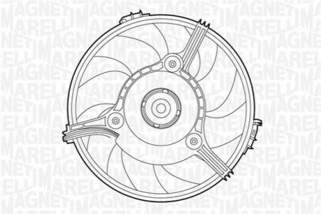 Вентилятор радиатора (электрический) Audi A6/VW Passat 1.6-3.0 97-05 MAGNETI MARELLI 069422263010 (фото 1)