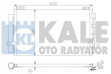 Радиатор кондиционера Hyundai Matrix 1.6/1.8 01-10 Kale 391300 (фото 1)