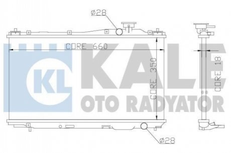 Радиатор охлаждения Honda Civic VII 1.4/1.6/1.7 01-05 Kale 357000