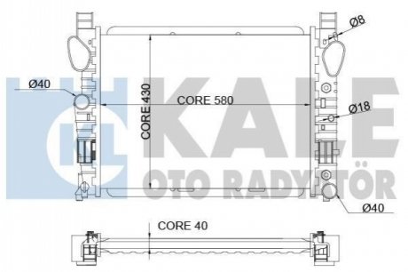 Радиатор охлаждения MB S-class (W220/C215) 98-06 Kale 351800