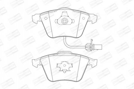 Колодки тормозные (передние) Audi A4 03-09/A6/A8 03-11/Seat Exeo 08-13 CHAMPION 573196CH (фото 1)