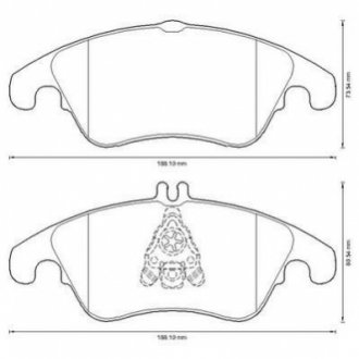 Колодки тормозные (передние) MB C-class (W204/C205) 07-/E-class (W212/C207) 09-16/SLK (R172)/CLS 11- Jurid 573291J