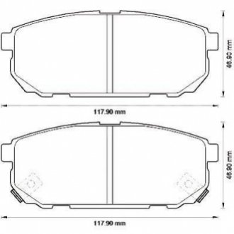 Колодки тормозные (задние) Kia Sorento I 02- Jurid 572549J