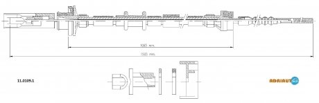 FIAT трос зчеплення Brava-Bravo 1,6-1,8, TDS ADRIAUTO 11.0109.1