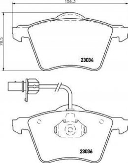 Колодки тормозные (передние) VW T4 90-00 R16 MINTEX MDB1954 (фото 1)