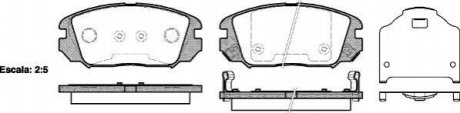 Колодки тормозные (передние) Hyundai Sonata/Elantra 01-11/ix20 10-/Tucson/Kia Sportage/Carens 04- WOKING P13043.02