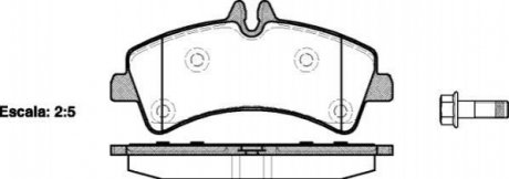 Колодки тормозные (задние) MB Sprinter 411-519CDI/VW Crafter 06- (спарка) WOKING P13473.00