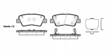 Колодки тормозные (задние) Hyundai Elantra/Sonata/Tucson 04- WOKING P12623.02