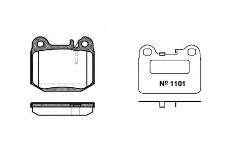 Колодки тормозные (задние) MB M-class (W163) 98-05/Maserati Quattroporte V 04- WOKING P1143.40