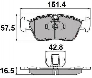 Колодки тормозные (передние) BMW 3 (E36/E46) 90-05 National NP2050 (фото 1)