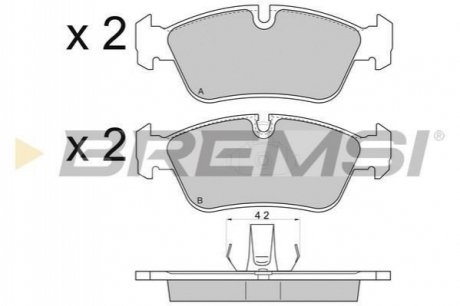 Колодки тормозные (передние) BMW 3 (E36/E46) 90- BREMSI BP2745