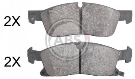 Колодки тормозные (передние) MB M/GLE/GL/GLS-class (W166/X166) 11-19/Jeep Grand Cherokee 10- A.B.S. 37878