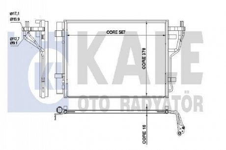 KIA радіатор кондиціонера Cerato II 1.6/2.0 09- Kale 342535 (фото 1)