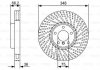 Диск тормозной (передний) BMW 5 (F10/F11)/6 (F12/F13)/7 (F01-F04) 10- (348x36) (R) BOSCH 0986479W20 (фото 1)