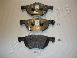 Колодки тормозные (передние) Honda Accord VII 03-08 JAPANPARTS PA-452AF (фото 1)