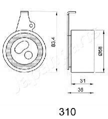 MAZDA ролик натяжить.E2200 SA,SB,SR, 84- JAPANPARTS BE-310