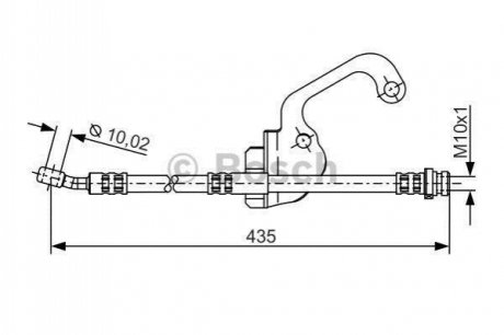 Шланг гальм. передн. лів. HYUNDAI TERRACAN -06 BOSCH 1987481299