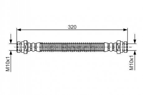 MITSUBISHI шланг гальмівний Colt,Lancer,Galant BOSCH 1987476501