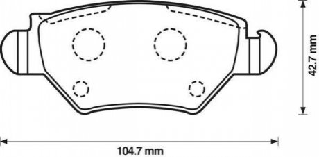 Колодки тормозные (задние) Opel Astra G 98-05/Zafira A 99-05 Jurid 573010J (фото 1)