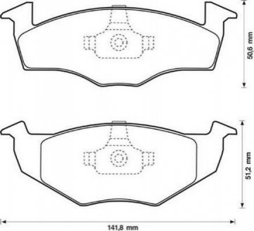 Колодки тормозные (передние) Seat Cordoba/Ibiza/Toledo 93-02/VW Golf III/Polo 91-02 Jurid 571915J (фото 1)