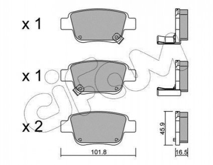 Колодки тормозные (задние) Toyota Avensis/Corolla 1.6-2.4i 03-09 CIFAM 822-451-0