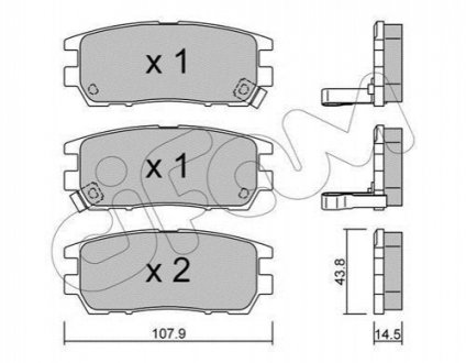 Колодки тормозные (задние) Mitsubishi Pajero/L400 90- CIFAM 822-151-0