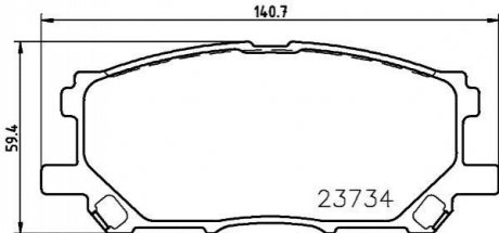 Гальмівні колодки LEXUS/TOYOTA RX/Harrier "F "03-13 NISSHINBO NP1062