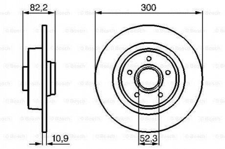 Диск гальмівний RENAULT \'\'R \'\'2.0-3.5 \'\'02-09 BOSCH 0986478971