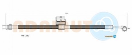 Шланг гальм. задн. лів. HYUNDAI ACCENT -10 ADRIAUTO 09.1230