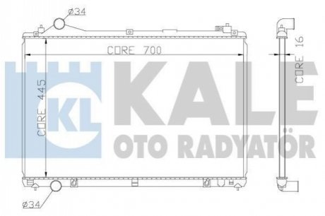 NISSAN радіатор охолодження Pathfinder 3.3 97- Kale 362600 (фото 1)