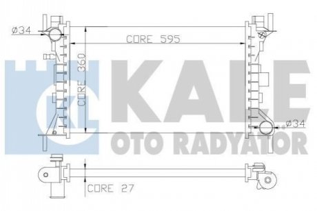 Радиатор охлаждения Ford Focus I 1.8D/2.0 98-05 Kale 349700