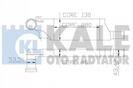 Радиатор интеркулера Opel Combo 04-/Corsa C 1.3/1.7CDTI 03-12 Kale 346200