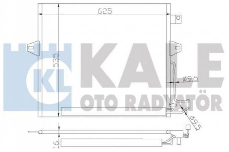 Радиатор кондиционера MB G-class (W461) 3.0D 10-/M-class (W164) 05-11/GL-class (X164) 3.0-5.5 06-12 Kale 342630