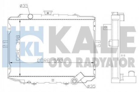 HYUNDAI радіатор охолодження H100,H-1 2.5D 97- Kale 342295