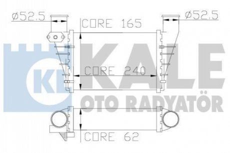 Радиатор интеркулера Audi A4/A6/VW Passat 1.8/1.9TDI 95-05 Kale 341900