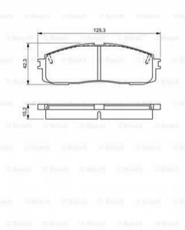 TOYOTA гальмівні колодки передн.Lexus RX 09- BOSCH 0986495330 (фото 1)