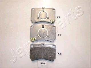 MAZDA колодки гальмівні передн.323 85-93 JAPANPARTS PA-326AF