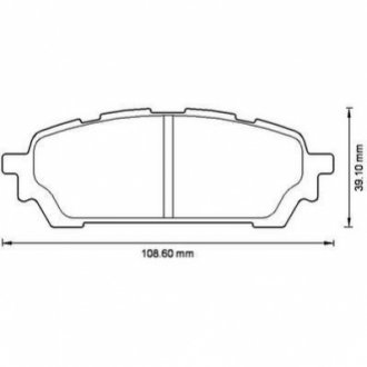 Колодки тормозные (задние) Subaru Impreza 99-07 Jurid 572529J