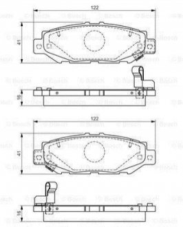 TOYOTA гальмівні колодки задн.Supra,Lexus GS300 93- BOSCH 0986495122