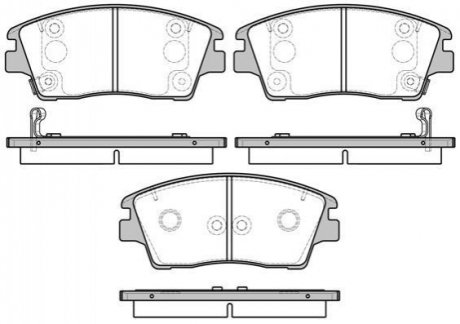 Гальмівні колодки перед Hyundai Tucson 1.6-2.0 14- WOKING P17763.02 (фото 1)