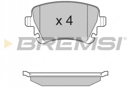 Колодки тормозные (задние) VW Caddy 03- BREMSI BP3130