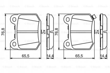 Колодки тормозные (задние) Subaru Impreza/Outback 08- BOSCH 0986494865 (фото 1)