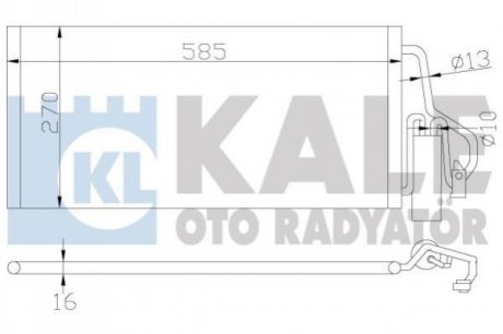 Радиатор кондиционера Opel Combo 01- Kale 342915