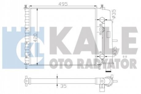 FIAT радіатор охолодження Brava,Marea 1.4/1.6 Kale 342270