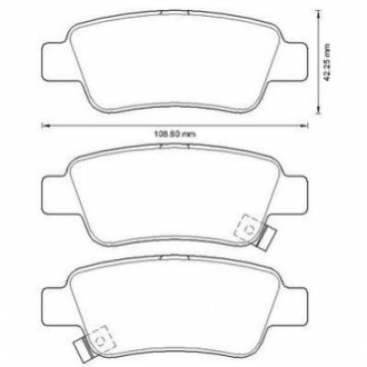 Колодки тормозные (задние) Honda CR-V III/IV 06- Jurid 572606J (фото 1)