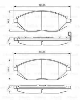 Колодки тормозные (передние) Chevrolet Spark/Matiz 10- BOSCH 0986495349