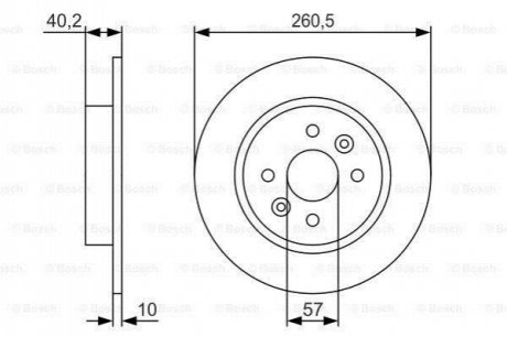 KIA диск гальмівний задній Shuma 1.5/1.8 97- BOSCH 0986479S85