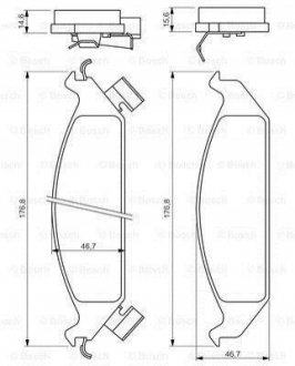 Томозні колодки передн. CHRYSLER STRATUS -01 BOSCH 0986494313