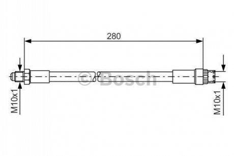 RENAULT шланг гальмівний передн. R19 (280мм) BOSCH 1987476424 (фото 1)