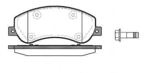 Колодки тормозные (передние) VW Amarok 2.0 BiTDI/TDI/TSI 10- WOKING P13503.00 (фото 1)